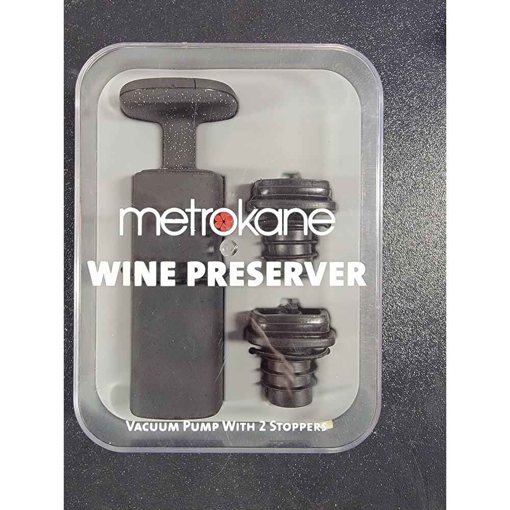 Metrokane Wine Preserver - Vacuum Pump with 2 Stoppers